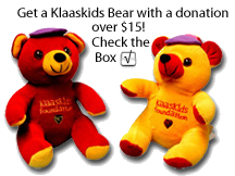 Get a KlaasKids Bear with a donation over $15